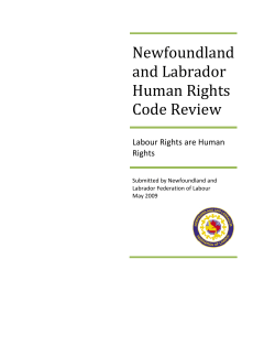 Newfoundland and Labrador Human Rights Code Review
