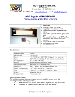 NDT Supply.com, Inc. NDT Supply VIEW-LITE 0417