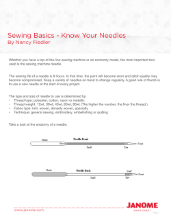 Sewing Basics - Know Your Needles
