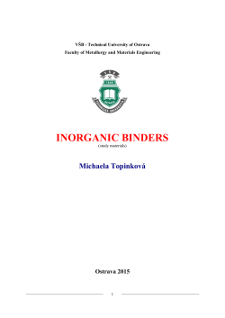 INORGANIC BINDERS