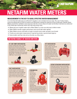 NETAFIM WATER METERS
