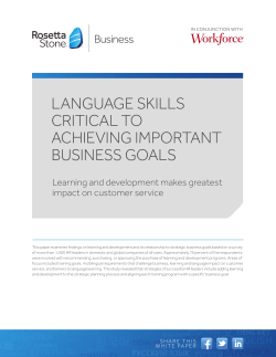 language skills critical to achieving important