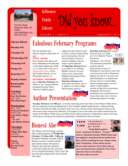 Fabulous February Programs Honest Abe Author Presentation