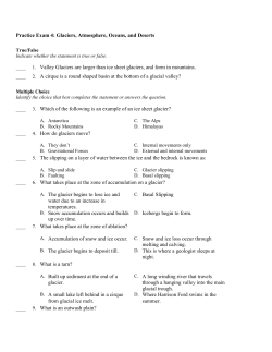 Practice Exam 4: Glaciers, Atmosphere, Oceans, and Deserts ____