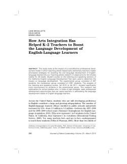 How Arts Integration Has Helped K&ndash;2 Teachers to