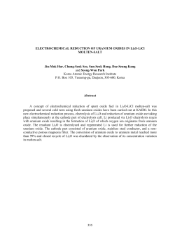 Electrochemical Reduction of Uranium Oxides in Li2O-LiCl Molten-salt