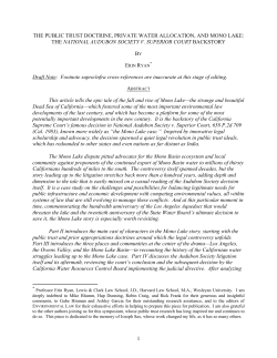 1 the public trust doctrine, private water allocation, and mono lake