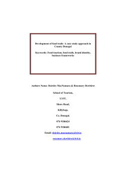 Development of food trails an analy