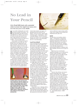 No Lead in Your Pencil