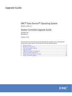 EMC&reg; Data Domain&reg; Operating System 5.7 Upgrade Guide