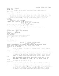 Material Safety Data Sheet Oxalic acid dihydrate MSDS# 17361