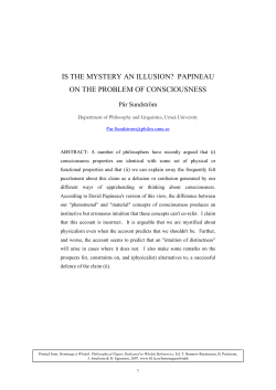 (i) consciousness properties are identical with some set