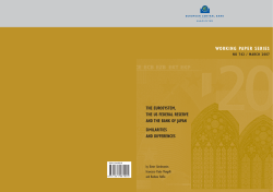 The Eurosystem, the US Federal Reserve and the Bank of