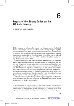 Impact of the Strong Dollar on the US Auto Industry