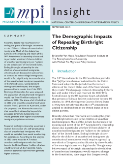 The Demographic Impacts of Repealing Birthright Citizenship
