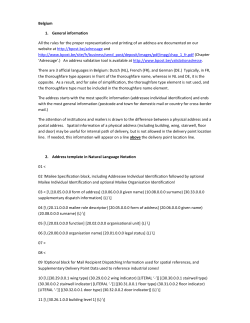 Belgium 1. General information All the rules for the proper