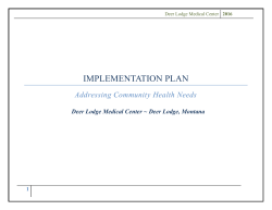 Implementation Plan - Deer Lodge Medical Center