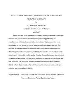 EFFECTS OF NON-TRADITIONAL INGREDIENTS ON THE