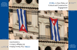 CUBA: A New policy of Critical and Constructive Engagement