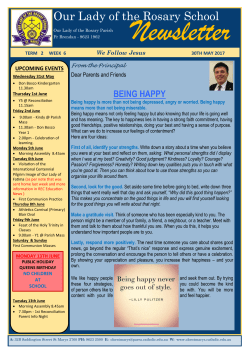 Term 1 Week 6 - Our Lady of the Rosary Primary School