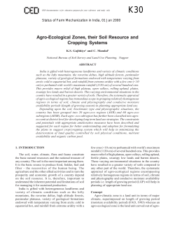 Agro-Ecological Zones, their Soil Resource and
