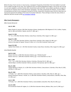 Allen County Newspapers - Bowling Green State University