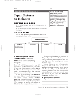 Japan Returns to Isolation
