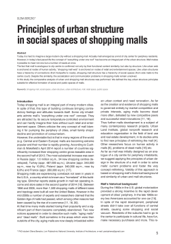 Principles of urban structure in social spaces of shopping malls