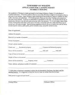 Fence Permit Application