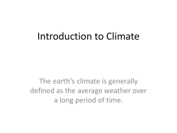Introduction to Climatology