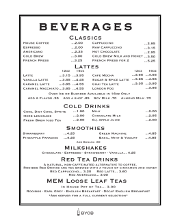 beverages - Tomato Pie Cafe