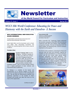 Newsletter - World Council for Curriculum and Instruction