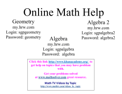 Geometry Algebra Algebra 2