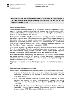 Information and declaration of consent under Article 4 paragraph 5