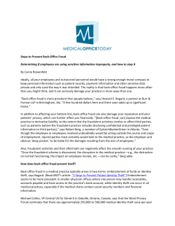 Steps to Prevent Back-Office Fraud Determining if - Retire-IT