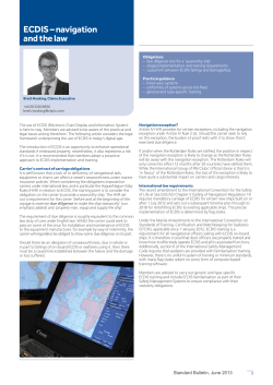 ECDIS &ndash; navigation and the law