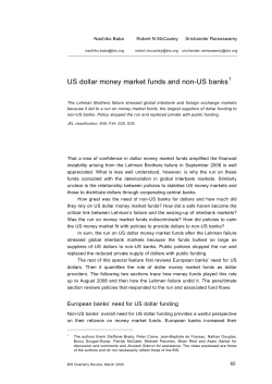 US dollar money market funds and non-US banks