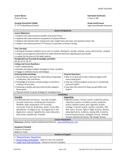 Physical Fitness 1 Class (1:30) Grading Period/Unit (CRM)