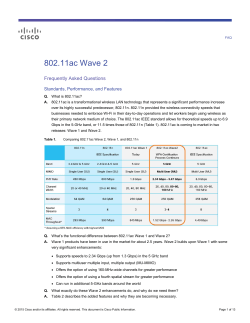 Cisco 802.11ac Wave 2 FAQ