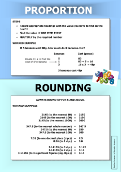 Proportion and Rounding