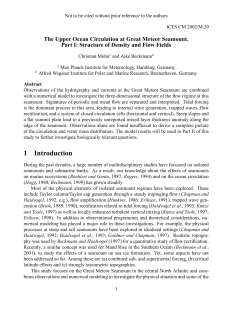 The Upper Ocean Circulation at Great Meteor Seamount. Part I