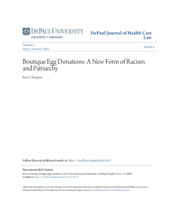 Boutique Egg Donations: A New Form of Racism