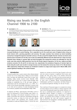 Rising sea levels in the English Channel 1900 to 2100