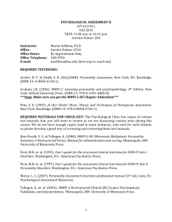 PSYCHOLOGICAL ASSESSMENT II - Society of Clinical Psychology