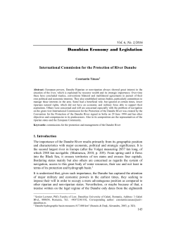 Danubian Economy and Legislation