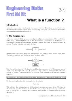 3.1 What is a function ?