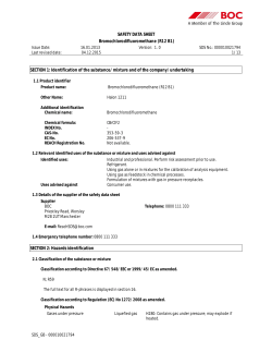 SAFETY DATA SHEET Bromochlorodifluoromethane (R12 B1)