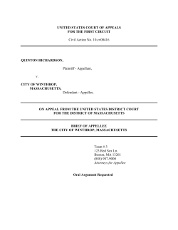 UNITED STATES COURT OF APPEALS FOR THE FIRST CIRCUIT