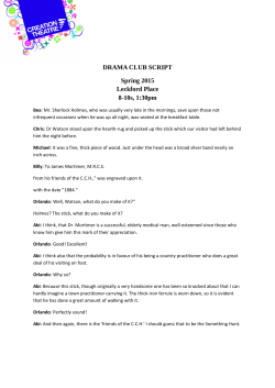 DRAMA CLUB SCRIPT Spring 2015 Leckford