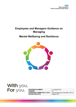Mental Wellbeing Employees and Managers Guidance on Managing